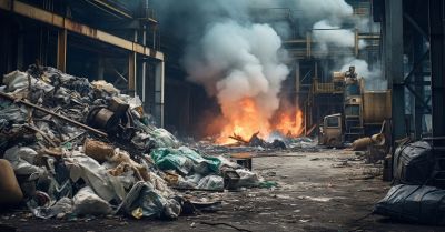 Płonie składowisko plastikowych odpadów