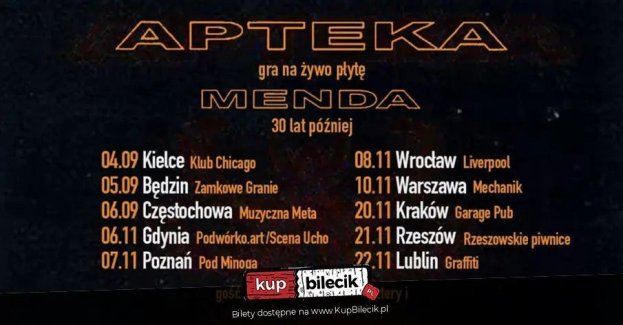Zapraszamy 22 listopada 2026 roku do Klub Graffiti, Lublin, ul. Bernardyńska 3.